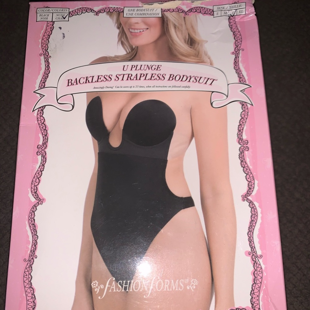 Backless strapless body suit